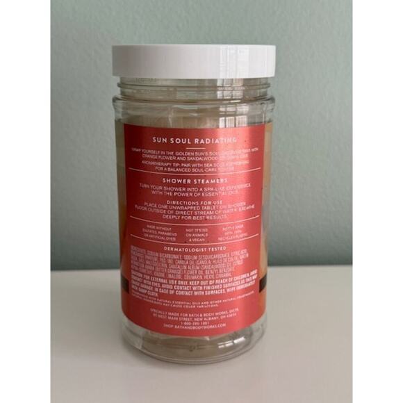 Bath & Body Works Aromatherapy Sun Soul Radiating Shower Steamers 6 Tablets New - Picture 2 of 3